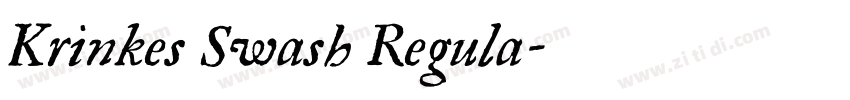 Krinkes Swash Regula字体转换